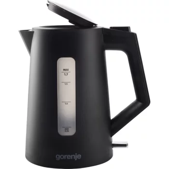 Електрочайник Gorenje 1.7л, Strix контроль, чорний матовий
