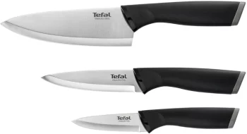 Набір ножів Tefal Comfort, 3шт, нержавіюча сталь, пластик, чорний