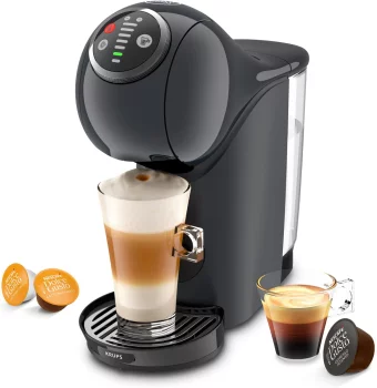 Кавоварка Krups капсульна Dolce Gusto Genio S Plus 0.8л, капсули, сенcорне керування, темно-сірий