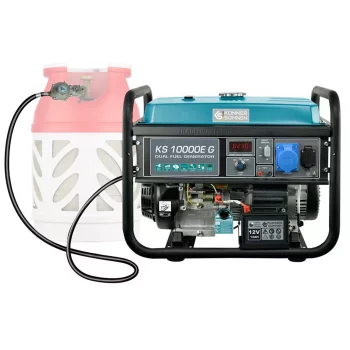 Генератор газобензиновий Konner&Sohnen KS 10000E G, 230В, 8.0кВт, електростартер, 87кг