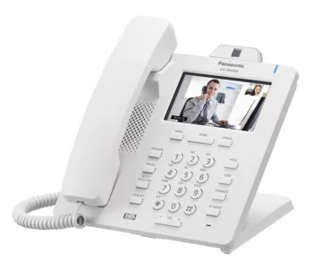 Телефон IP Panasonic KX-HDV430RU White 2xGE LAN, 1xRJ9, 1x3.5 мм роз'єм для гарнітури EHS, BT, SIP, PoE, 4.3" кольоровий екран, вбудована камера