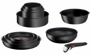 Набір посуду Tefal Ingenio Unlimited, змінна ручка, 13предметів, алюміній, бакеліт, пластик, силікон, скло, чорний