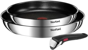 Набір посуду Tefal Ingenio Emotion, змінна ручка, 3предмети, нержавіюча сталь, бакеліт
