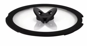 Кришка Tefal Ingenio 28см, скло, силікон, прозоро-чорний