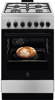 Плита Electrolux комбінована, 57л, 50x60см, конвекція, нерж