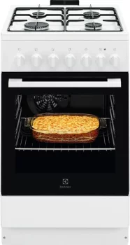 Плита Electrolux комбінована, 57л, 50x60см, конвекція, білий