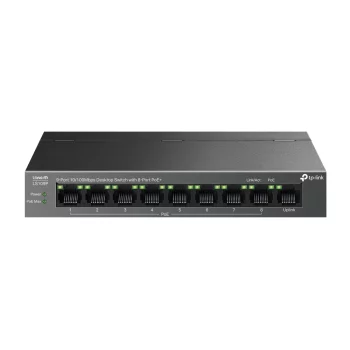 Комутатор TP-LINK LS109P  9xFE (8xPoE), 63 Вт
