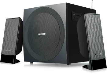 Акустична система MICROLAB M-300U 2.1, 38W, mini-jack/USB/SD/FM, чорний