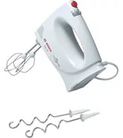 Міксер Bosch MFQ3010 - 300 Вт, 2 швидкості, крюки+вінчики, білий