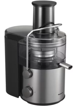 Соковитискач Panasonic відцентрований 1000Вт, чаша-1.5л, жмих-2л, жолоб на ціле яблуко, пластик/метал, чорний