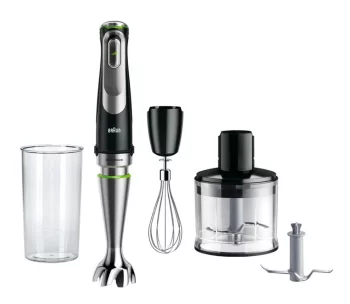 Блендер Braun заглибний, 1200Вт, чаша-600мл, мультишвидкісний, чорно-сірий