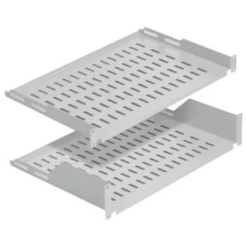 Полиця MIRSAN 19", 2U, консольна, глибина 350 мм, чорна