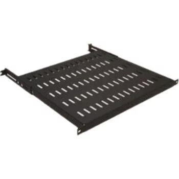 Полиця MIRSAN 19", 1U, регульована 500-600 мм, чорна