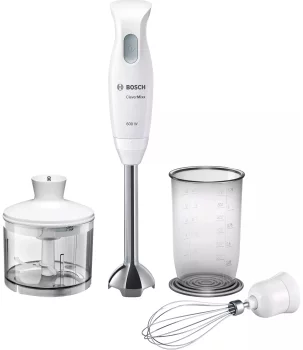 Блендер Bosch заглибний 600Вт, подрібнювач, вінчик, білий