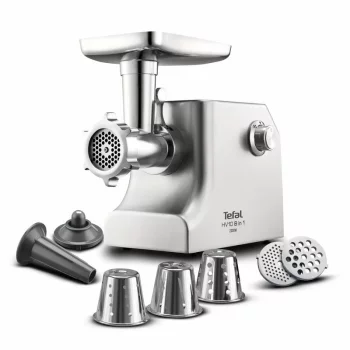 М'ясорубка Tefal HV10 8in1, 2200Вт, 5.5кг/хв, 3 решітки, насадка для ковбас, кеббе, 3 терки, метал
