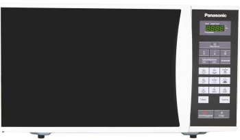 Мікрохвильова піч Panasonic, 25л, 800Вт, дисплей, відкрю ручкою, біло-чорний