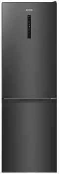 Холодильник Gorenje NRK619EABXL4 з нижн. мороз. камерою, 185х60х60см, 2 дв., Х- 204л, М- 96л, A+, NoFrost Plus, Fresh zone, чорний