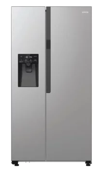Холодильник SBS Gorenje, 179х70х92см, 2 двері, 376(190)л, А++, NF+, Інв., Зона св-ті, диспенсер, генератор льоду, Зовн. Диспл, нерж