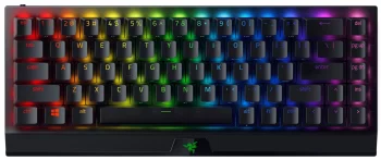 Клавіатура механічна Razer BlackWidow V3 Mini HyperSpeed 68key, Green Switch, USB-A/WL/BT, EN/RU, RGB, чорний