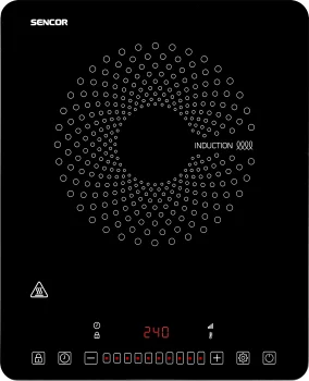 Плитка настільна Sencor індукційна, комфорок - 1 на 2кВт, керування - сенсорне, чорний