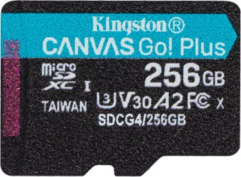 Карта пам'яті Kingston microSD  256GB C10 UHS-I U3 A2 V30 R200/W160MB/s