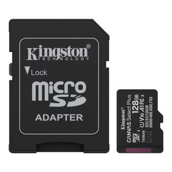 Карта пам'яті Kingston microSD  128GB C10 UHS-I A1 V10 R150MB/s + SD