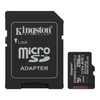 Карта пам'яті Kingston microSD  256GB C10 UHS-I A1 V10 R150MB/s + SD