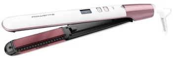 Випрямляч Rowenta Volumizer, >240Вт, темп.режимів-8, 140-210С, дисплей, іонізація, кераміка, біло-рожевий