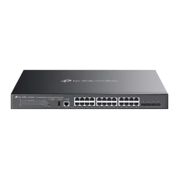 Комутатор TP-LINK SG5428XMPP 24xGE (24xPoE), 4xSFP+, 500Вт, Керований L3