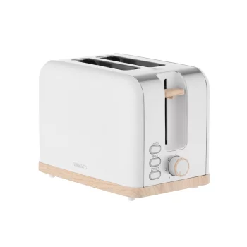 Тостер Ardesto Wood Modern, 800Вт, метал, 2 слоти, білий