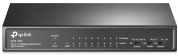 Комутатор TP-LINK TL-SF1009P 9x1FE (8xPoE), 65Вт, Некерований
