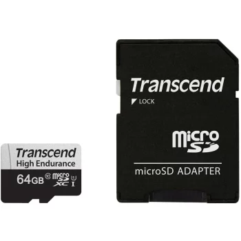 Карта пам'яті Transcend microSD   64GB C10 UHS-I U1 High Endurance (85TB)