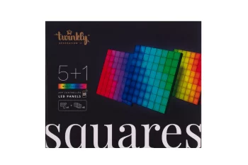 Панель Smart LED Twinkly Squares 1 Starter + 5 Extension RGB IP20 16x16см кабель білий
