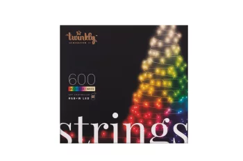 Гірлянда Smart LED Twinkly Strings RGBW 600 IP44 48м кабель чорний