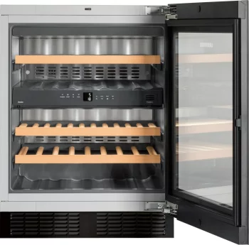Холодильник Liebherr вбудований для вина, 82x60х57.5, полок - 5, зон - 2, бут-34, ST, чорний