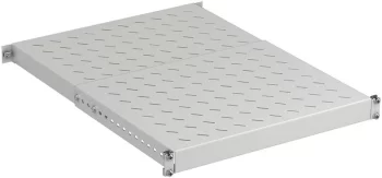 Полиця ZPAS 19", 1U, регульована, глибина 350-600 мм, 150кг максимально, сіра