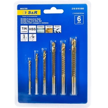 Набір свердел-фрез S & R Meister 6 шт дерево