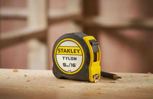 Рулетка вимірювальна OPP Tylon ™ довжиною 5 м, шириною 19 мм з метричної та дюймової шкалами STANLEY 0-30-696
