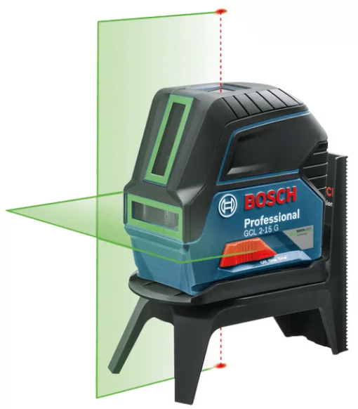 Нівелір лазерний Bosch Professional GCL 2-15G до 15м ±0.3мм/м зелений промінь + RM1 + кейс IP 54