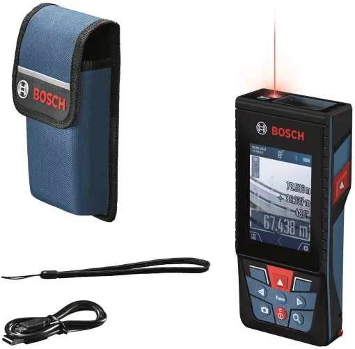 Далекомір лазерний Bosch Professional GLM 150-27 C, 0.08–150м, ±1.5мм, 0-360°, Bluetooth, чохол, 0.21кг
