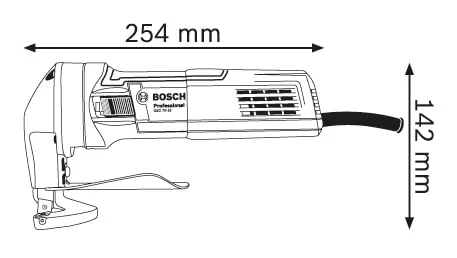 Ножиці листові Bosch Professional GSC 75-16 750Вт 5200ход/хв сталь до 1.6мм 1.7кг