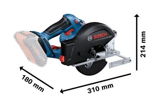 Пила дискова акумуляторна Bosch Professional GKM 18V-50 2х18В 5А·год 136мм 4250об/хв 2.2кг
