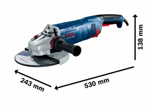 Шліфмашина кутова Bosch Professional GWS 24-230 JZ 230мм 2400Вт 6500об/хв 5.8кг плавн. пуск із системою захисту від пилу Cyclone Tech