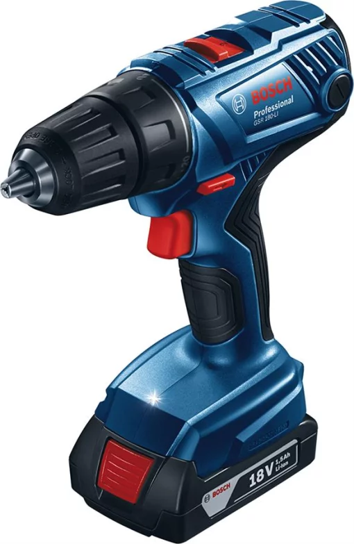 Шурупокрут-дриль акумуляторний Bosch Professional GSR 180-LI 18В 2х2А·год 21-54Нм 450·1900об·хв ЗП GAL 18V-20 кейс 1.6кг