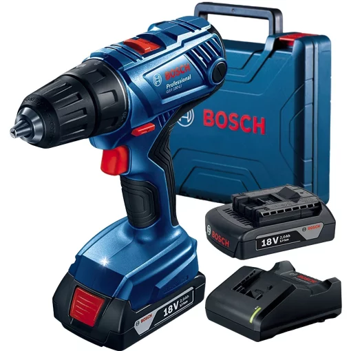Шурупокрут-дриль акумуляторний Bosch Professional GSR 180-LI 18В 2х2А·год 21-54Нм 450·1900об·хв ЗП GAL 18V-20 кейс 1.6кг