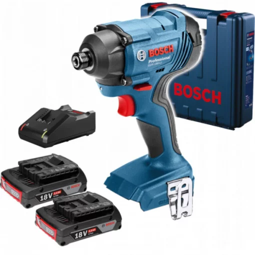 Гвинтоверт ударний акумуляторний Bosch Professional GDR 180-Li 18В АКБ 2х2А·год 160Нм 2600об/хв 1/4" кейс 1.1кг