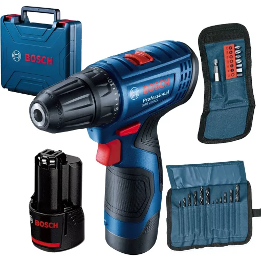 Шурупокрут-дриль акумуляторний Bosch Professional GSR 120-LI 12В 2х2А·год 14·30Нм 0-400·0-1500об/хв 2.5кг