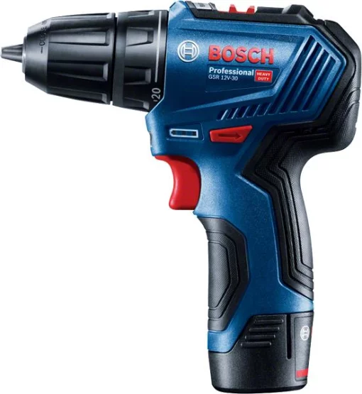 Шурупокрут-дриль акумуляторний Bosch Professional GSR 12V-30 12В 2x2.0А·год 30Нм 420·1600об/хв кейс 0.78кг