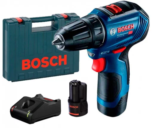 Шурупокрут-дриль акумуляторний Bosch Professional GSR 12V-30 12В 2x2.0А·год 30Нм 420·1600об/хв кейс 0.78кг