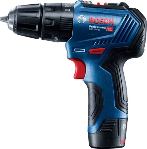 Шурупокрут-дриль ударний акумуляторний Bosch Professional GSB 12V-30 12В 18·30Нм 0-420·1600об/хв кейс 0.82кг без АКБ та ЗП